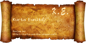 Kurta Euniké névjegykártya